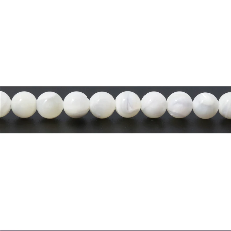 

Natural Mop Shell Round Beads Size 4 6 8 10mm For DIY Jewelry Making Pendant Bracelet Necklace Accessories