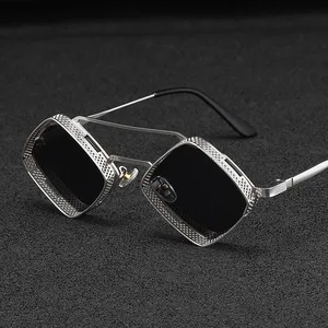 Steampunk Sunglasses New Retro Men Ladies Metal Hollow Frame Fashion Glasses Brand Designer High Qua in Pakistan