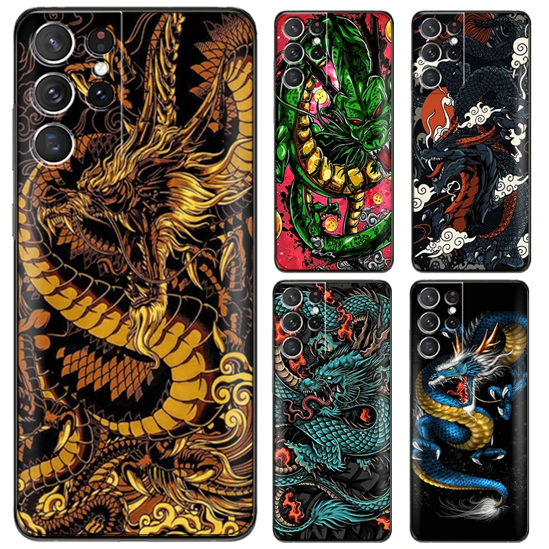 

Chinese Dragon Tiger Painting For Samsung Galaxy S22 Ultra S21 S20 FE Plus Ultra 5G S10 Lite S10E Plus 5G Phone Case Carcasa