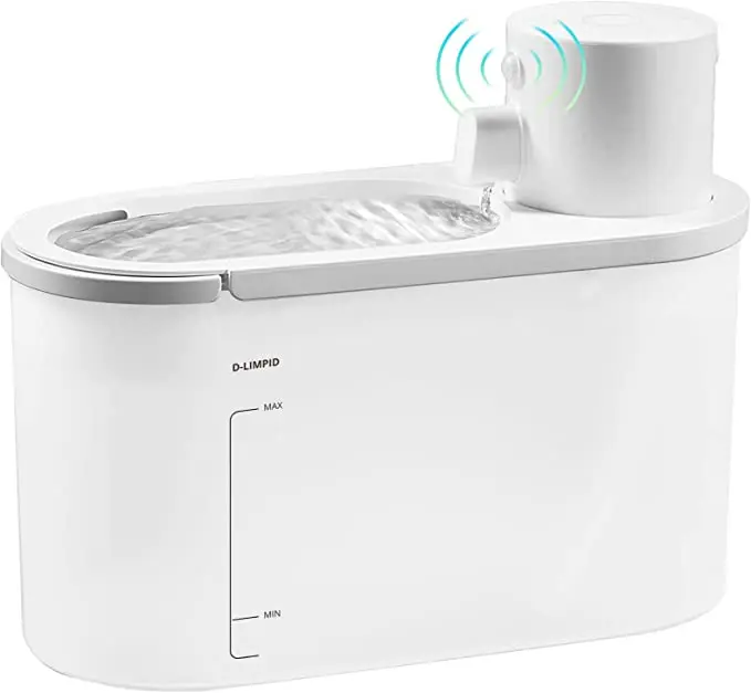 

Питьевой фонтанчик для кошек, бесшумная электрическая поилка для домашних животных, 68 унций/2 л, с автоматическим фильтром, USB