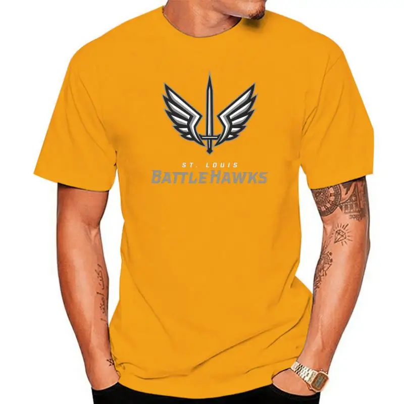 Черная футболка St Louis Battlehawks Xfl S 2XL для женщин и мужчин в стиле Харадзюку