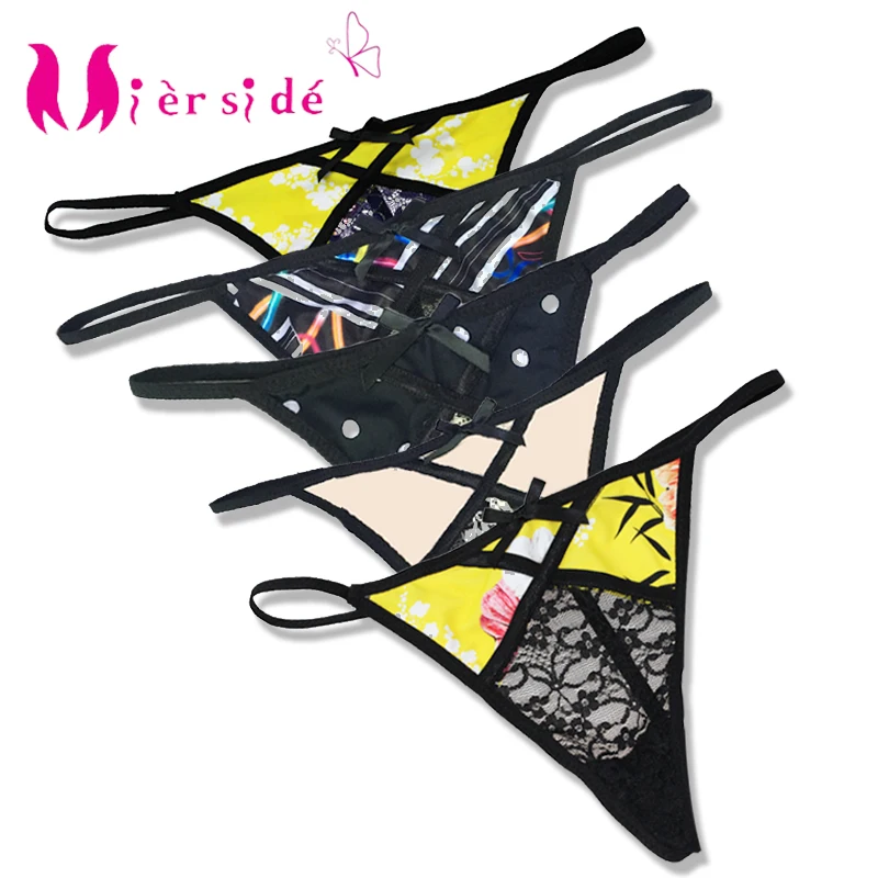 Mierside 5pcs/lot Random Fashion Lace Thongs Lucky Package Panties XS/S/M/L/XL/2XL/3XL/4XL/5XL