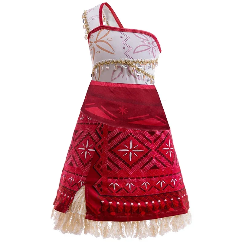 Movie Girls Moana 2 Vaiana Princess Dress Kids Cosplay Costume Children Birthday Carnival Party Outfit Stage Performance Clothes