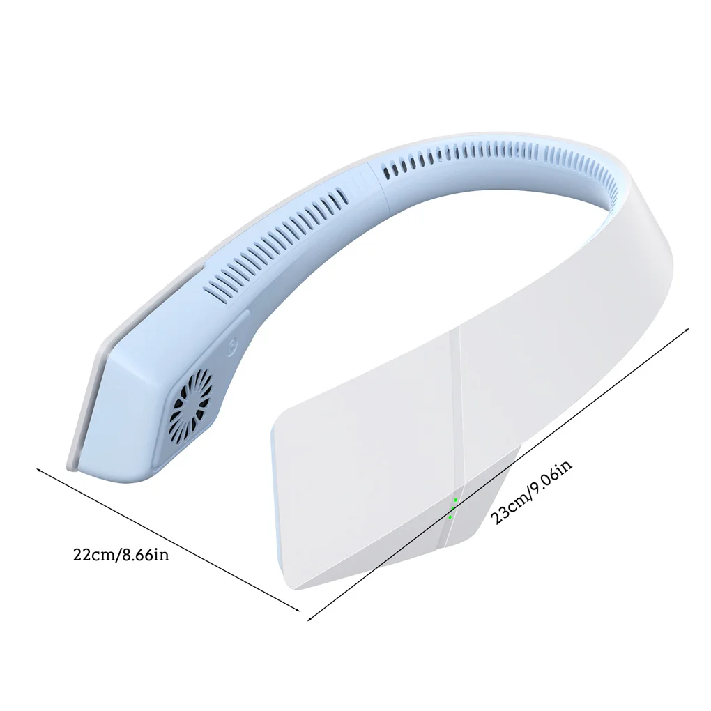 

Cooling Fan Mini Hanging Neck Air Fan Portable Leafless Silent Rechargeable Cooler for Travel 2021 new
