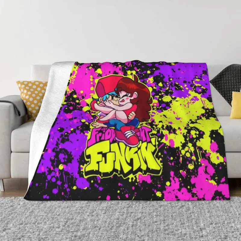 

Мягкое Флисовое одеяло Funkin для игр, домашнее Фланелевое покрывало для дивана, кровати, теплая Осенняя подкладка