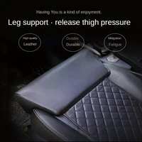 leather car seat extender cushion leg support pillow memory foam knee pad long distance driving office home driver protector mat
