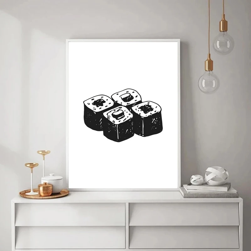 Плакат &quotСуши Рамен&quot на холсте