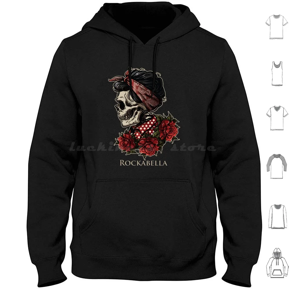 

Rockabella Hoodies Long Sleeve Rockabella N Roll Fifties 50S Skull