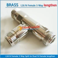 l16 n 3 way splitter coax adapter socket t type n female to 2 dual n female lengthen brass rf coaxial adapters