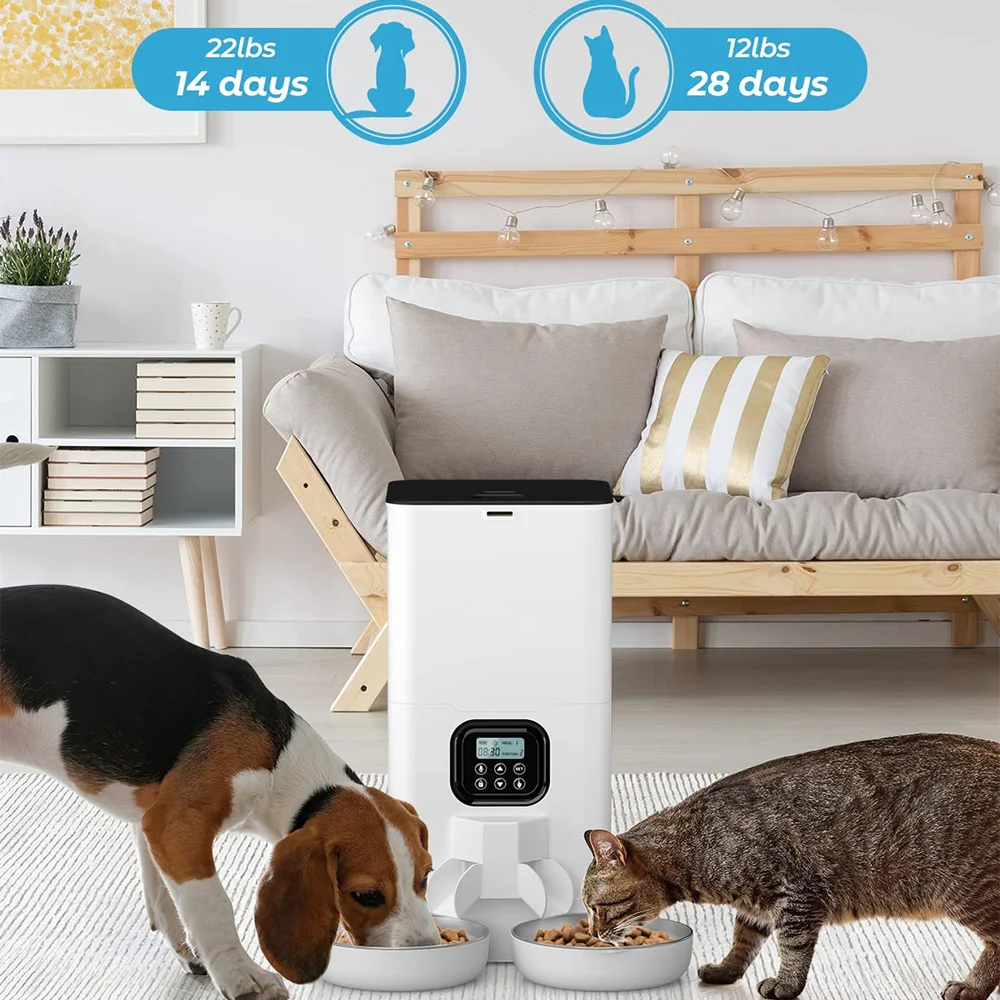 4L Automatic Pet Feeder for Cats WiFi Smart Stainless Steel Bowl Dog Feeder With Recorder Large Capacity Timed Cat Food Dispense images - 6