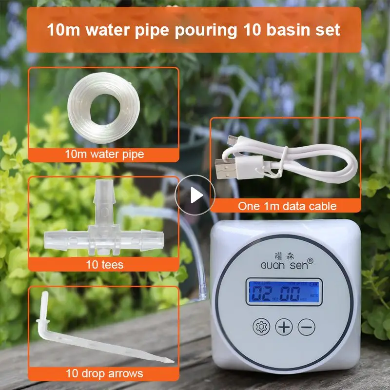

Garden Intelligent Drip Irrigation System Indoor Automatic Watering Timer Device Irrigation Controller Kits For Home Potted Use