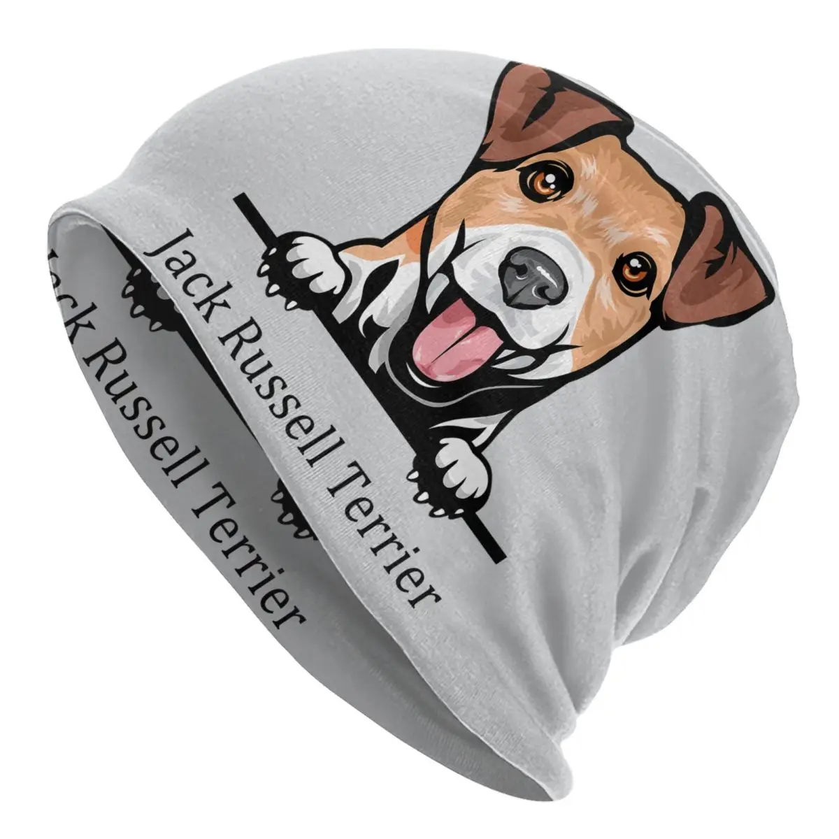 

Peeking Dog Jack Russell Terrier Skullies Beanies Caps Unisex Winter Warm Knitting Hat Pet Animal Bonnet Hats Outdoor Ski Cap