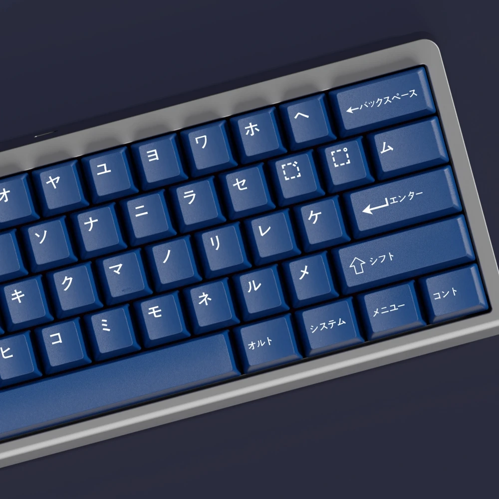 Фото Колпачки для клавиш PBT GMK Masterpiece Cherry Profile Сине-белый колпачок для клавиш с сублимационной краской для клавиатуры Cherry MX Switch Разделенный пробел №5