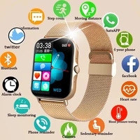 2022 women smart watch men 1 69 body temperature call dial heart rate blood pressure for android ios ladies smartwatch men