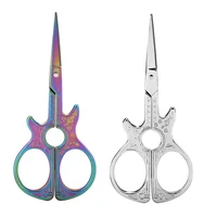 2pcs embroidery scissors antique guitar shape sewing shears for art work crafting thread snips and needlework