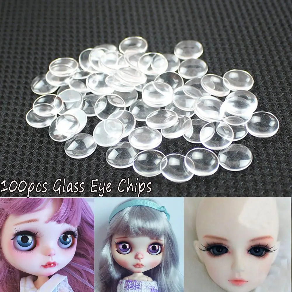 

100pcs 14mm Glass Eye Chips for Blyth Doll Eye Accessories DIY Modified Crafts Kids Toy Funny Doll House Time Gem Mini Eyeballs