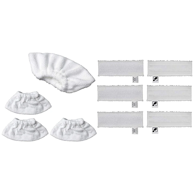 

4 Pcs Microfiber Cover For Hand Nozzle & 6 Pcs Microfiber Mop Cloth Pad