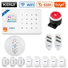 Беспроводная система сигнализации KERUI W181 домашняя система охранной сигнализации, с поддержкой мобильного приложения, GSM, Wi-Fi, цветной экран