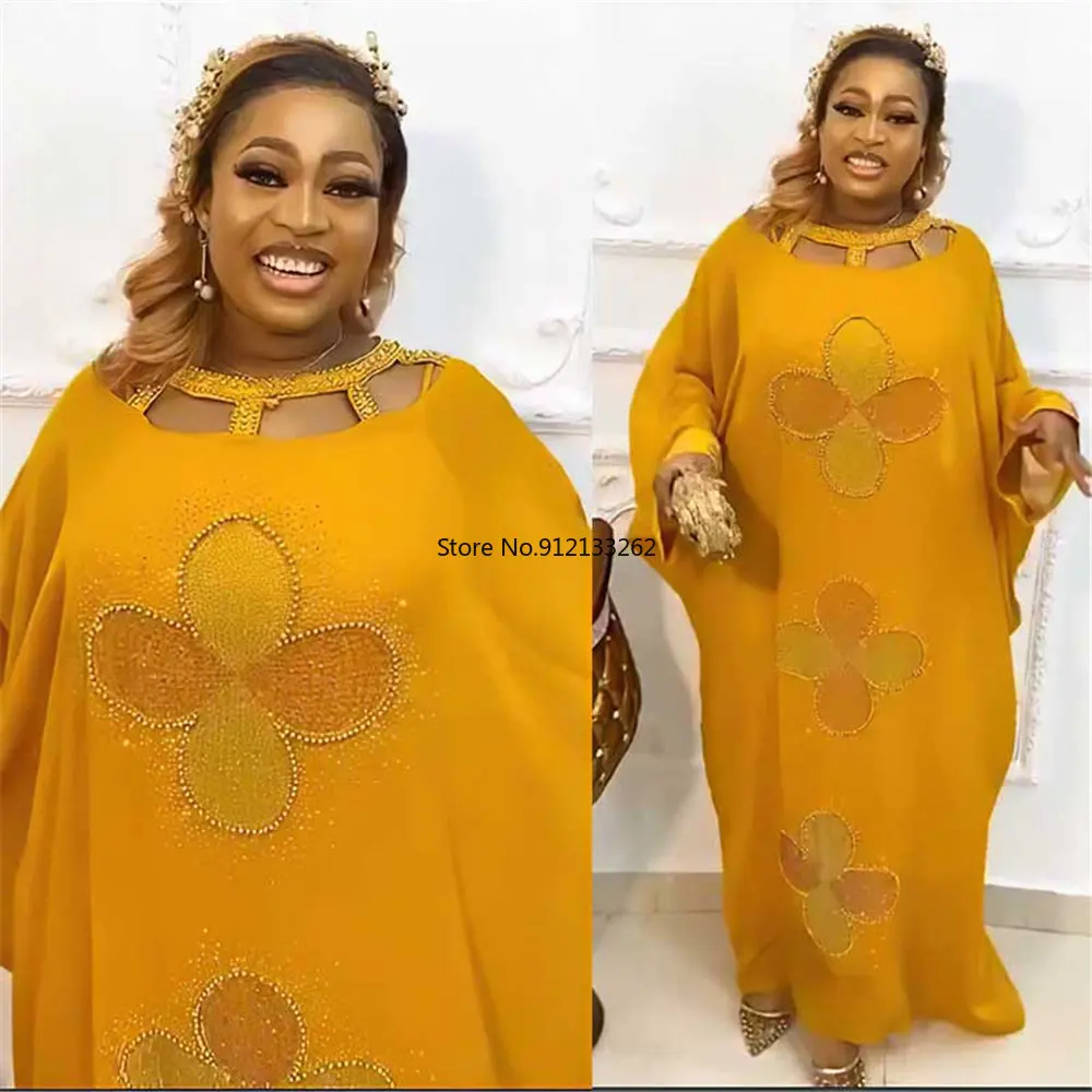 

Платье в африканском стиле женское из шифона, комплект из 2 предметов, одежда для индейки, свадебная одежда, Boubou, Анкара, Дашики, наряды