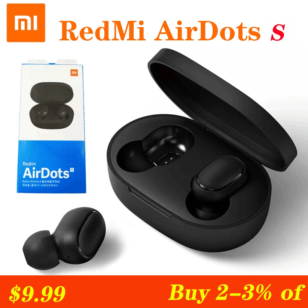 

Xiaomi Redmi Airdots S Bluetooth Earphones TWS Wireless Bluetooth Earphone AI Control Gaming Headset With Mic Noise Reduction