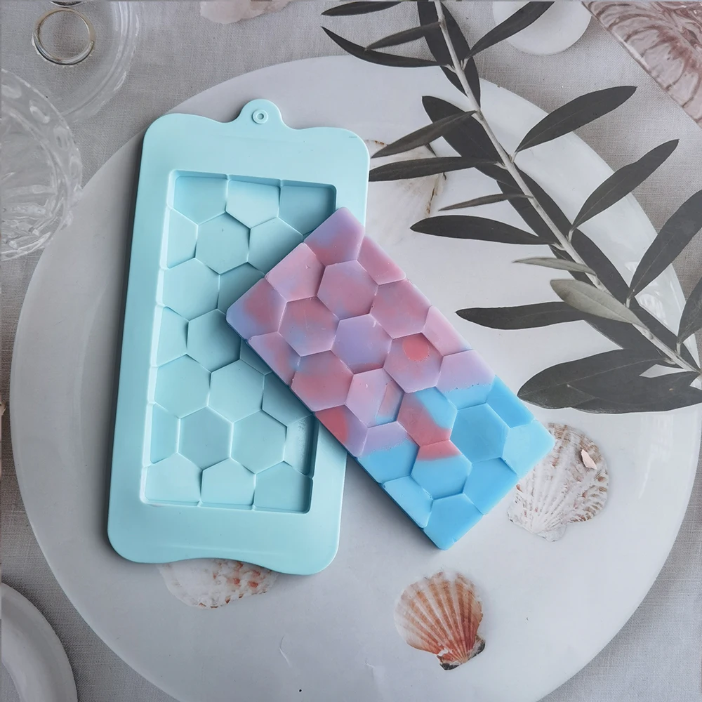 

Hexagonal chocolate silicone mold DIY candy pudding dessert biscuit mold cake decoration kitchen baking utensils