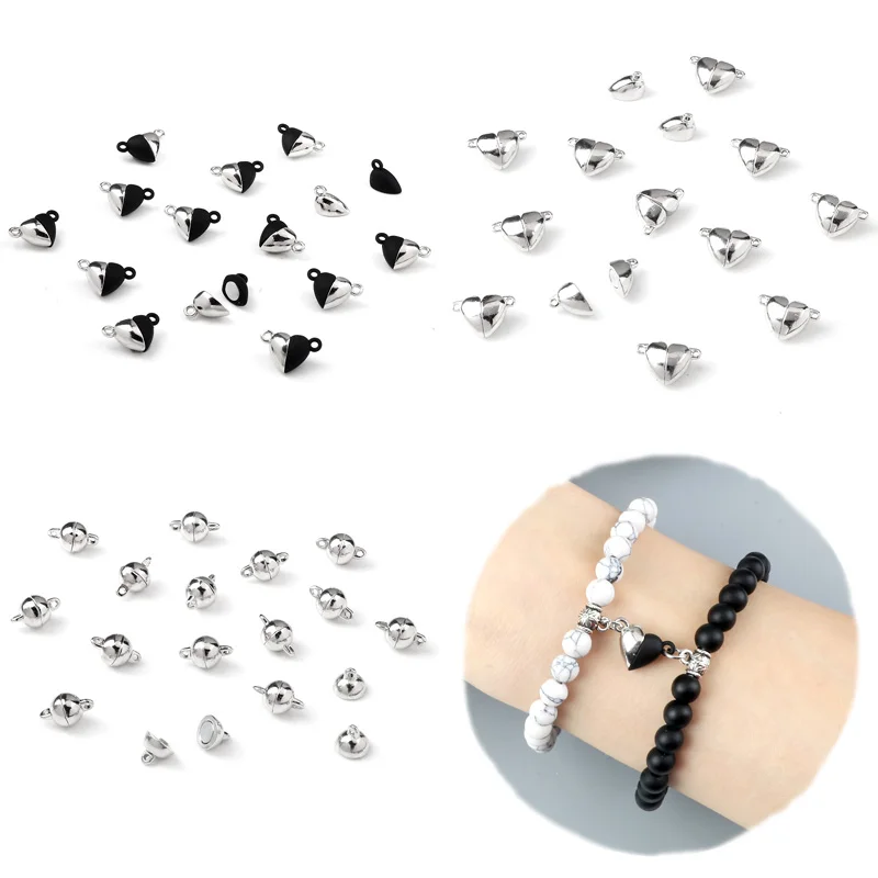 

3-20pcs Handmade Connector Magnet Clasp Accessories Round Ball Magnetic Clasp for Bracelet Necklace Converter DIY Jewelry Making