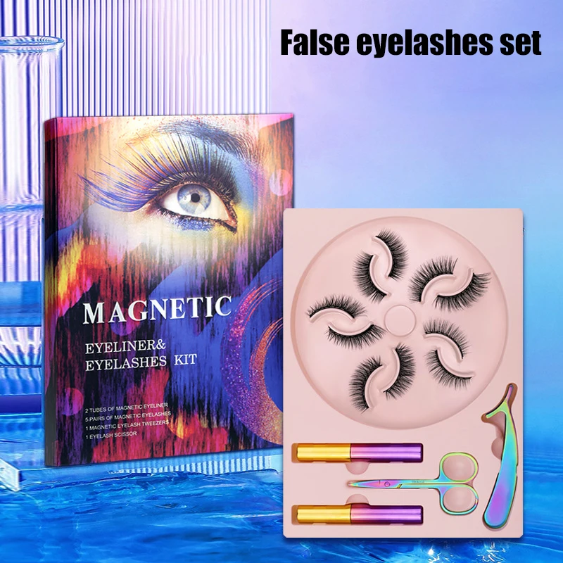 

Lashes Eyelashes Set Waterproof Reusable Magnetic Eyewinker Including 2 Eyeliners Eyelashes Set Waterproof Reusable Magnetic