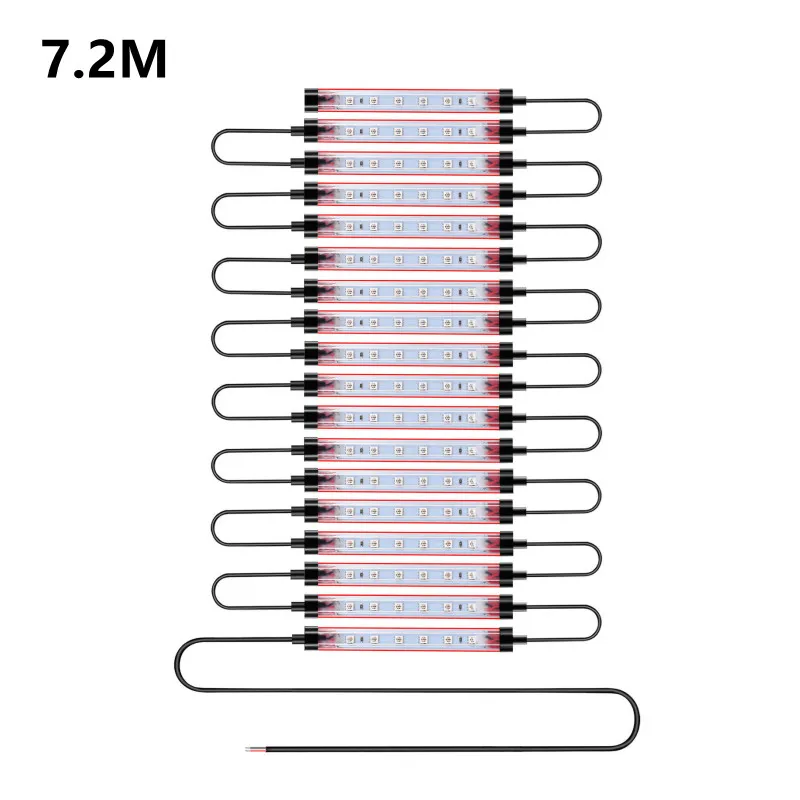 

Мигающий светодиодный светильник для грузовика, 24 В, лампа для крыши, бампера, двери, 1,2 м, 2,4 м, 7,2 м, полоса, прицеп, фургон, аксессуары, украшение