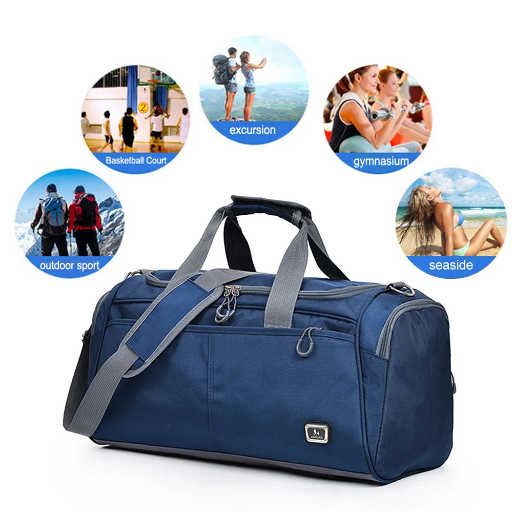 

Спортивная сумка, тренировочная сумка для спортзала, мужская и женская вместительная Складная Сумка-цилиндр для фитнеса, прочная сумка, спо...