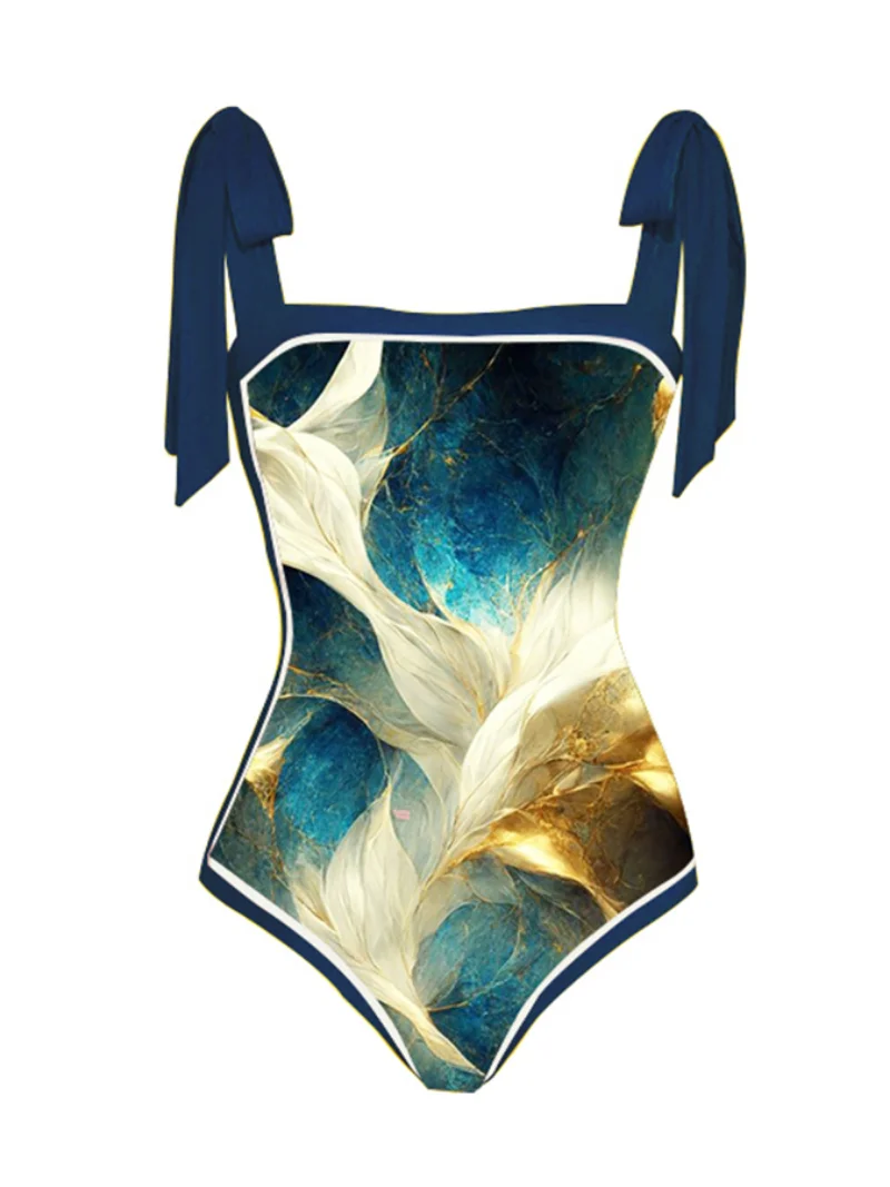 Art Print One Piece Swimsuit and Cover Up