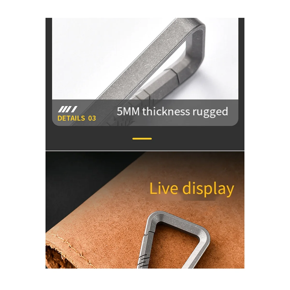 Металлический брелок из титанового сплава |