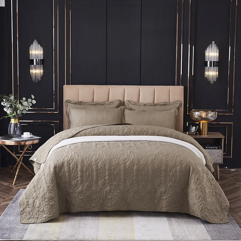 

Soft Warm Bedding Set Washed Quilt/ Pillowcase King Double Bed Bedspread for Bed Blanket Quilts Set Cotton 240x260cm