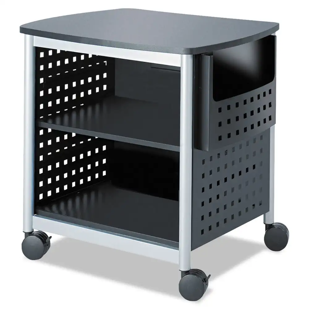 

Safco 1856BL Scoot Printer Stand, 26-1/2w X 20-1/2d X 26-1/2h, Black/silver