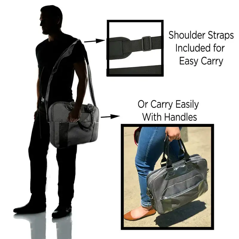 Stunningly Stylish Black Men's Messenger Bag - Ideal Travel Briefcase for Business or Work, Perfect Carry On Companion for Profe