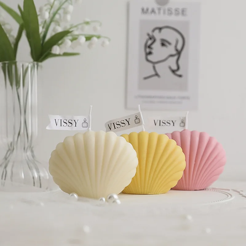 

Creative Shell Aroma Candles Net Celebrity Home photo props Wedding Girlfriends with souvenir Candle Lights Birthday candles