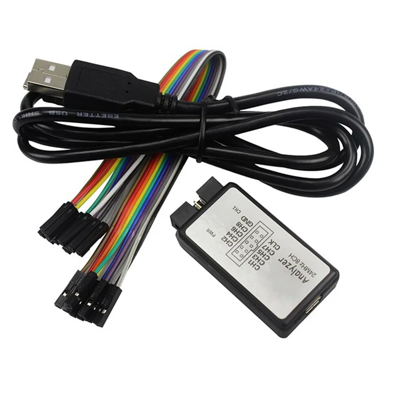 

USB логический анализатор, микрокомпьютер с одним чипом, подходит для инструмента отладки ARM FPGA, отбор 24 м, 8 каналов