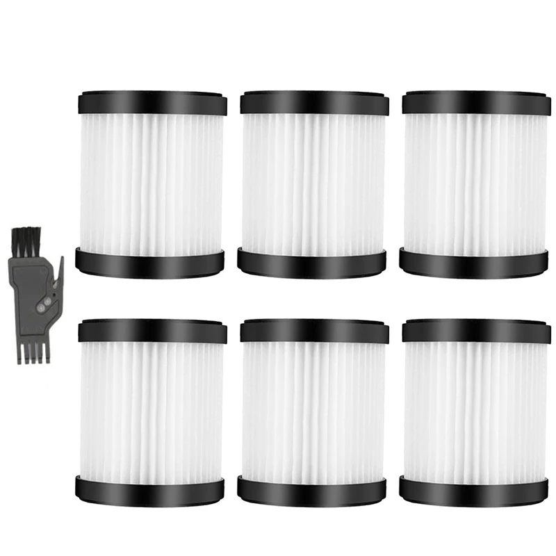 

6 Pack HEPA Replacement Parts Vacuum Filters For MOOSOO XL-618A And Geemo G201 Cordless Vacuum Cleaner