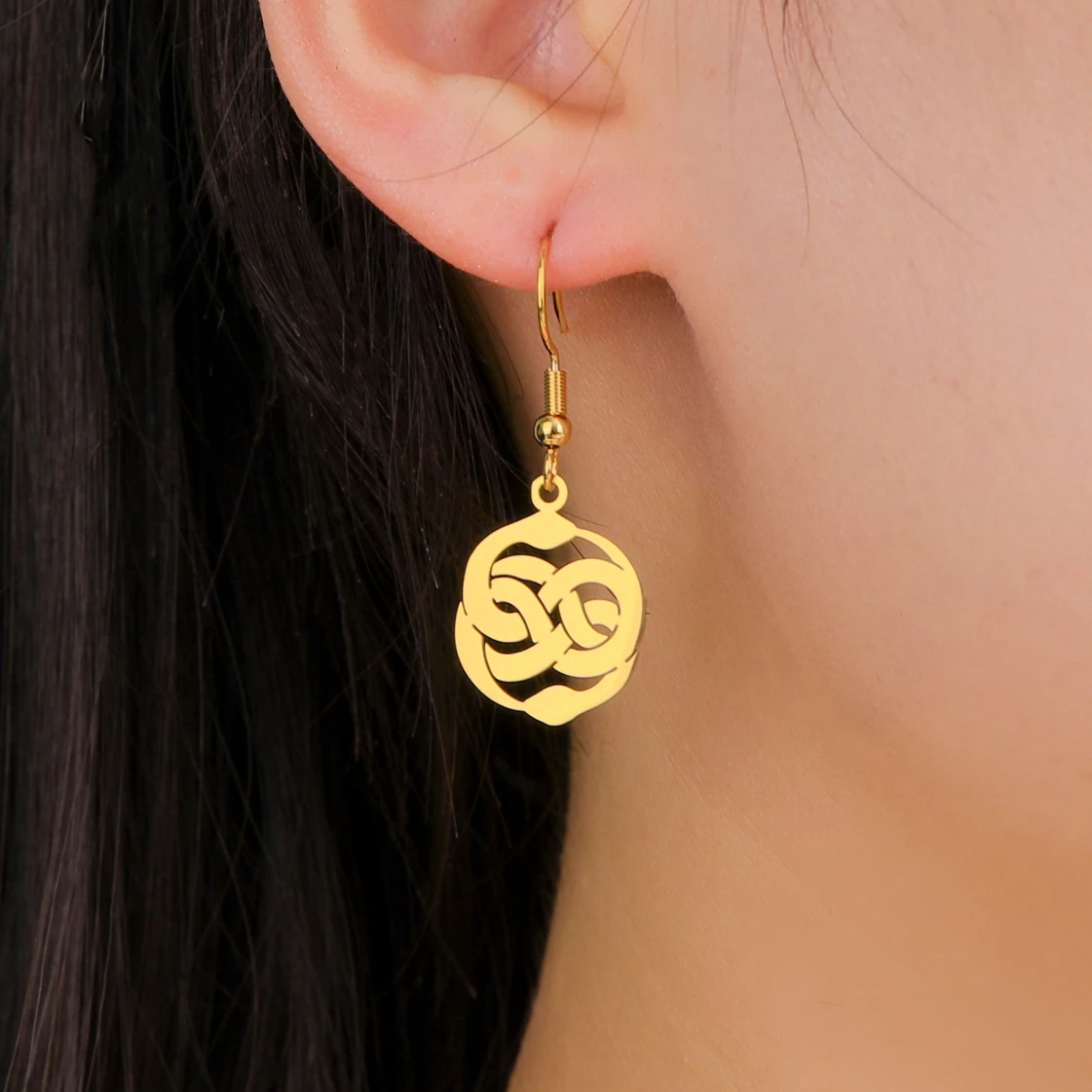 Висячие серьги Teamer Ouroboros со змеей скандинавские серьги-кольца с древним символом