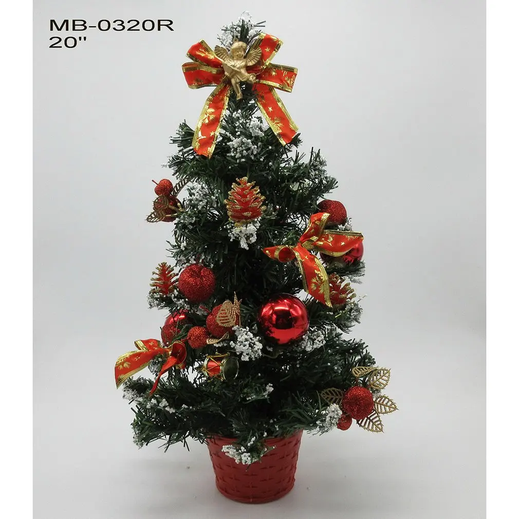 

Рождественское украшение, настольное украшение для елки, композиция для сцены 50 см, красная елка