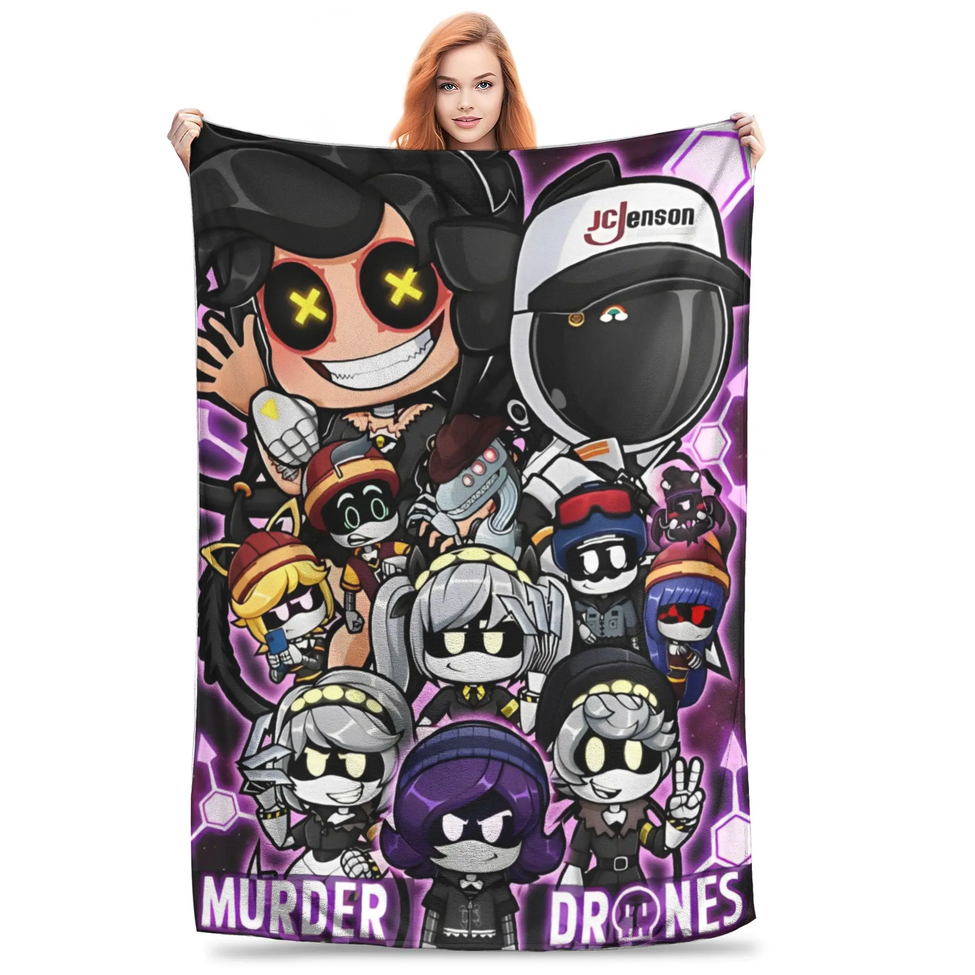 Плед Chibis KILLING Drones для кушетки Uzi мягкое пушистое плюшевое одеяло 50x60 дюймов