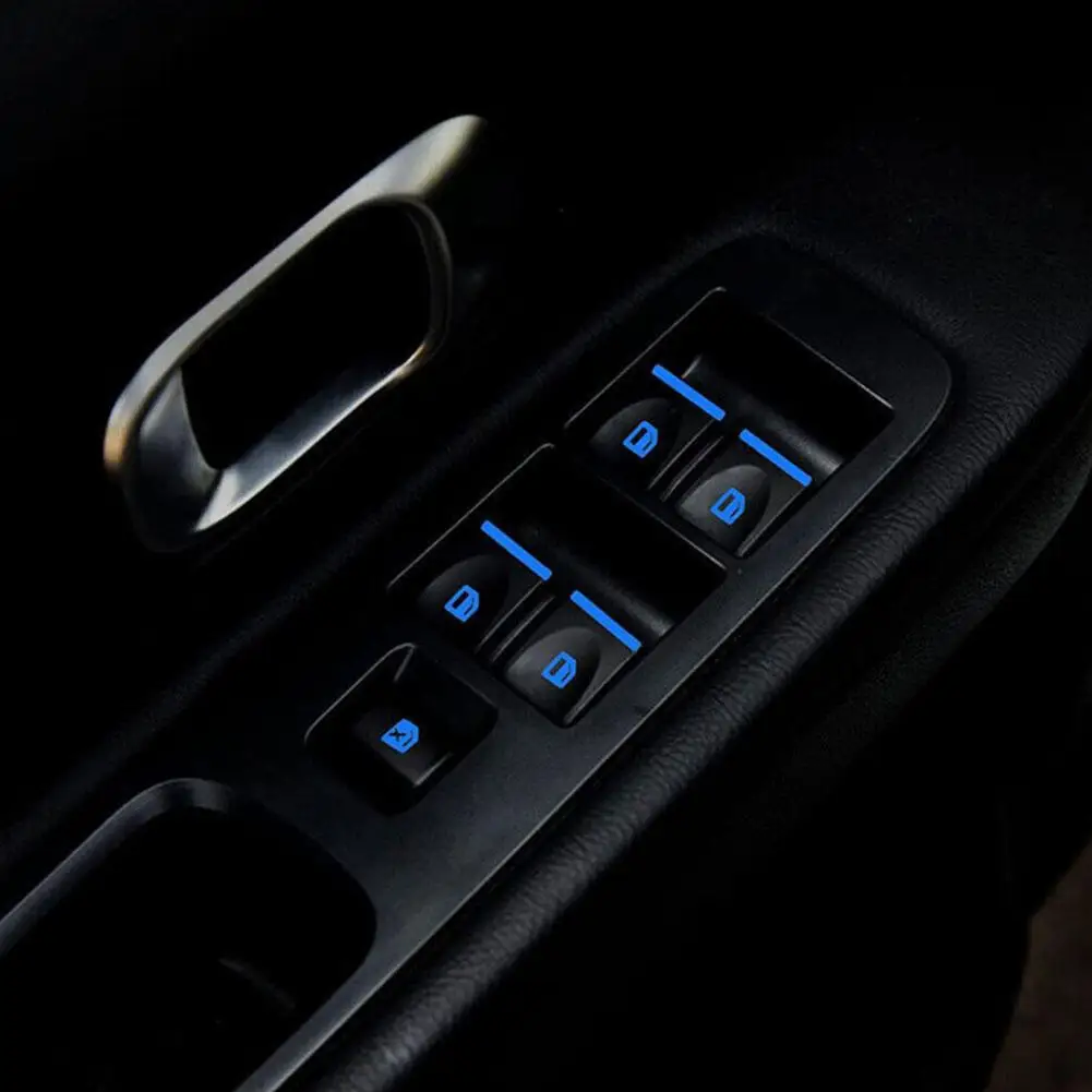 

Светящаяся синяя наклейка на окно автомобиля, переключатель, наклейки, аксессуары для интерьера, автомобильные флуоресцентные ночные наклейки, автомобиль H0F3