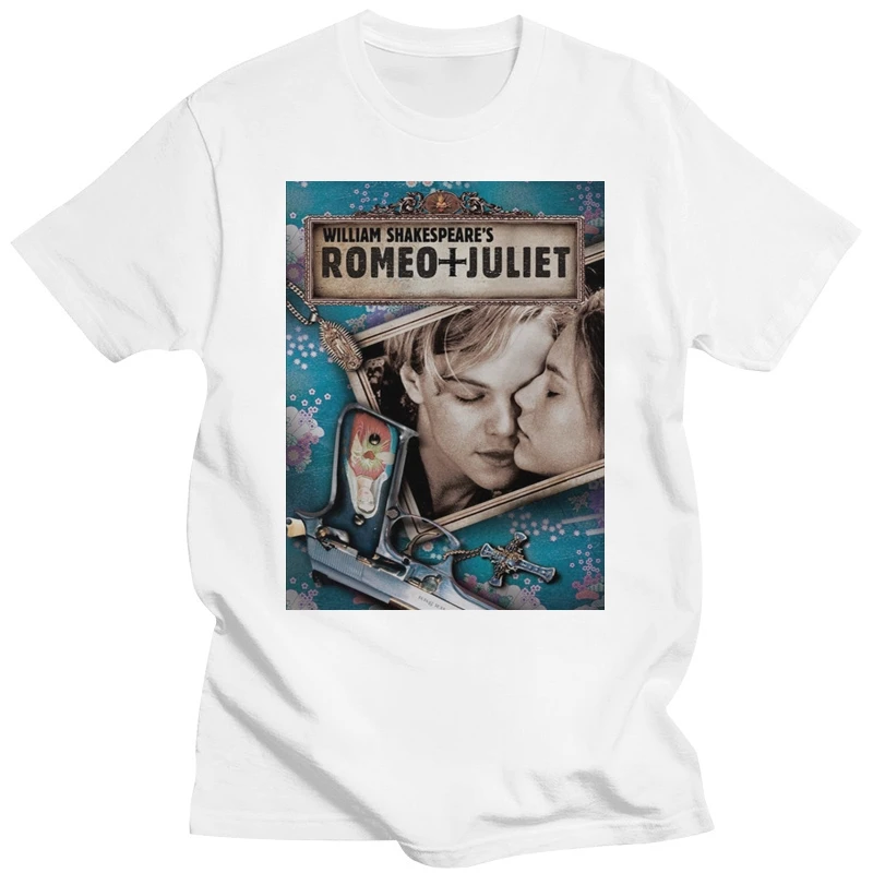 

Крутая Черная Мужская футболка с постером фильма Ромео Джульетта унисекс, уличная одежда, модная футболка