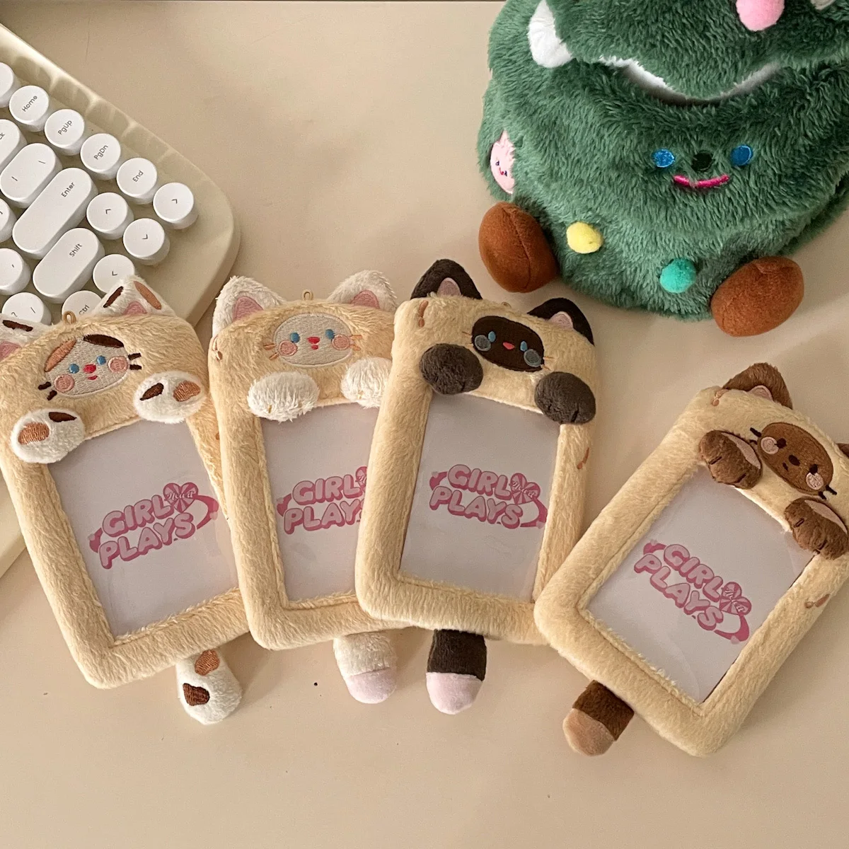 

Photocard Holder Keychain K-pop Card Holder Photocards Sleeve Korean Idol Kpop Card Decoration Plush Pendant Polaroid Album