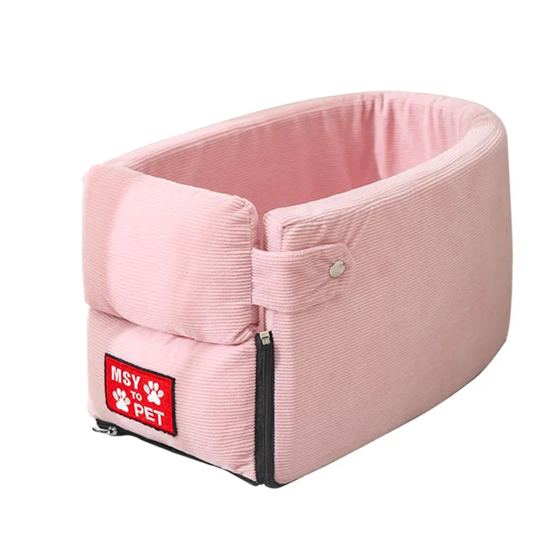

New Dog Car Safety Seat Kitten Cushion Pet Bed Fabric Easy To Clean Removable Kennel Cat Armrest Box Carrier Travel Pet Items