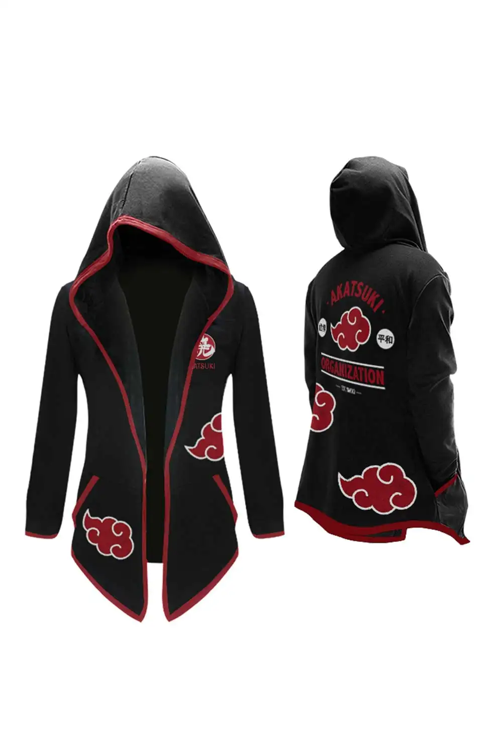 

Akatsuki Cosplay Costume Hooded Fleece Lined OutwearJacket Coat