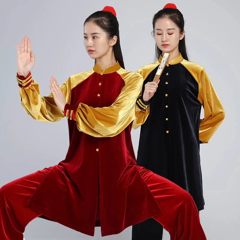 

Зимняя утолщенная одежда Tai Chi, женская одежда для соревнований кунг-фу, свободная от морщин 2022