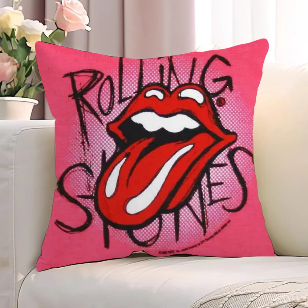 Наволочка R-rolling StonesS для дивана 45x45 см короткая плюшевая наволочка 40*40