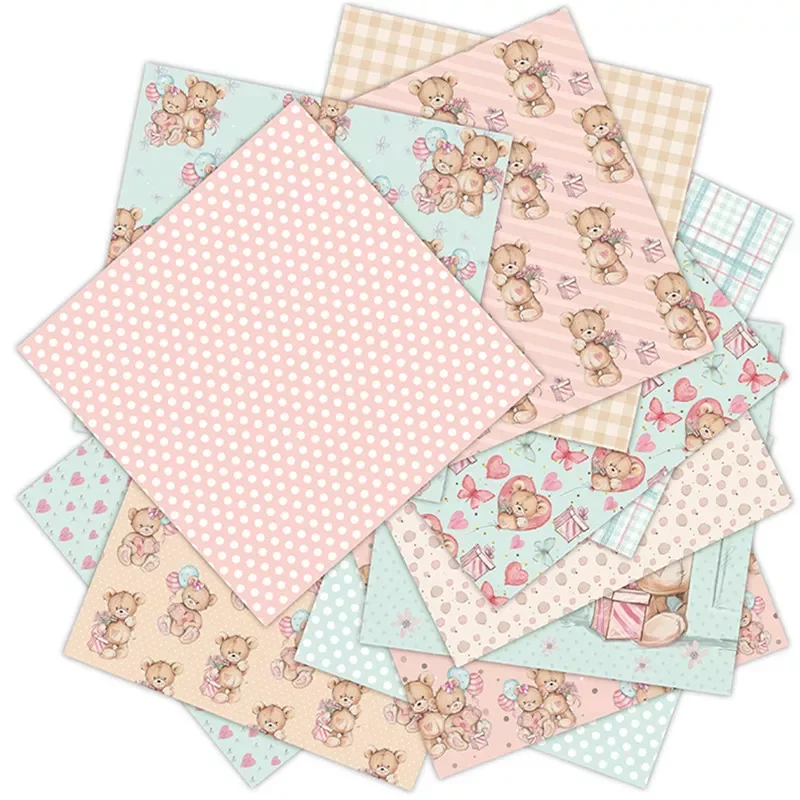 

petit ours patterned paper Scrapbooking paper pack handmade craft paper craft Background pad