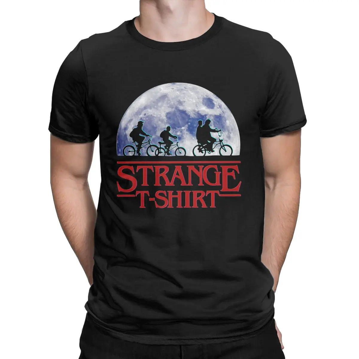 

Under The Moon V5 dustin mike steve harrington,demogorgon 100% Cotton Tops Vintage Short Sleeve Tee Shirt Gift Idea T-Shirts