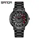 SANDA Hot Sell Stainless Men Watch Waterproof Sport Watch Racing Car Rim Wheel Rotating Dial Men Clock Relogio Masculino Other Image